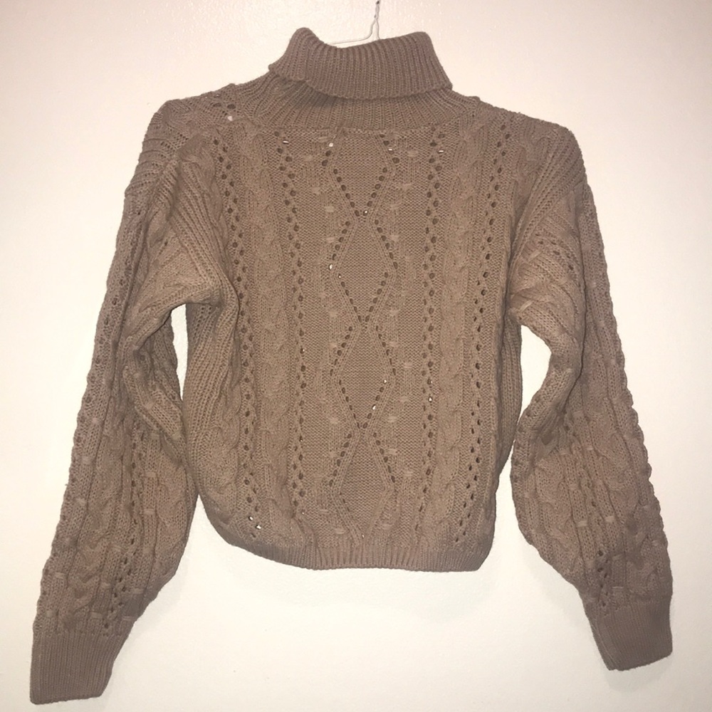Cropped knit sweater